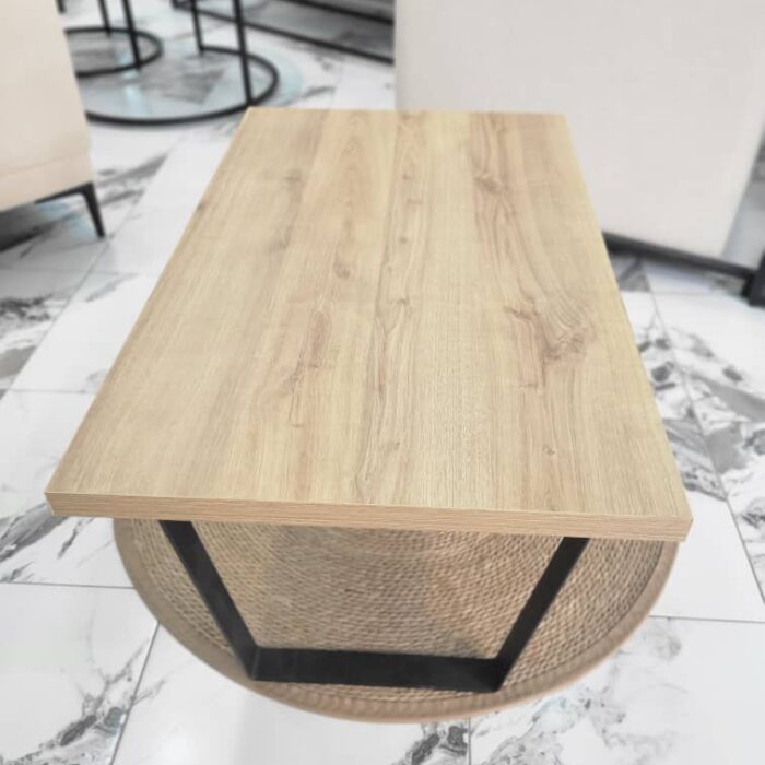 Table basse MDF effet chêne